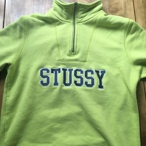 Stussy Half-Zip Contrast Sweatshirt